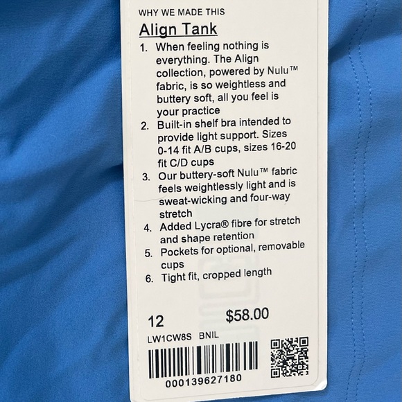 *Sold* Lululemon Align Tank Size 12 - Picture 5 of 7